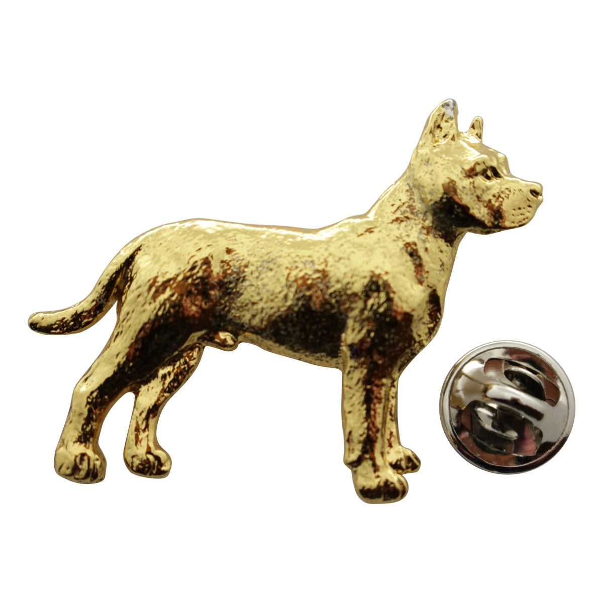 Pit Bull Pin ~ 24K Gold ~ Lapel Pin ~ 24K Gold Lapel Pin ~ Sarah's Treats & Treasures